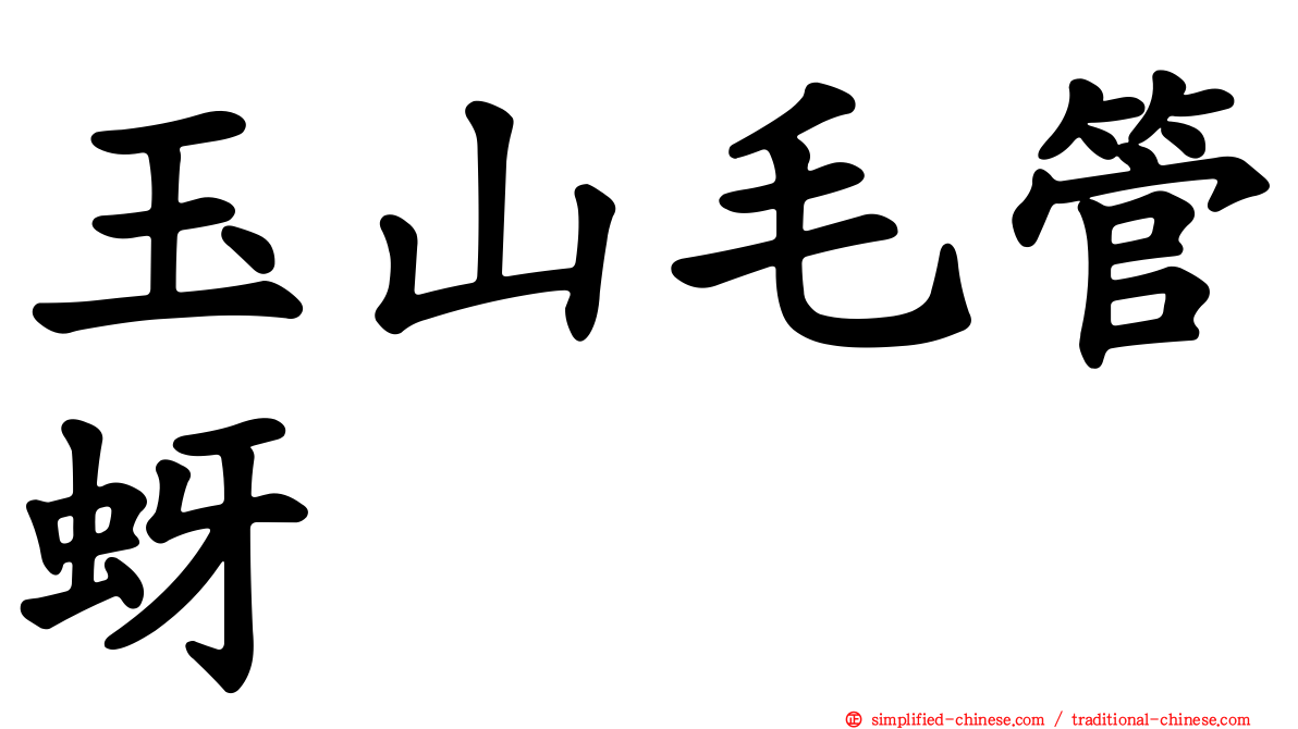 玉山毛管蚜