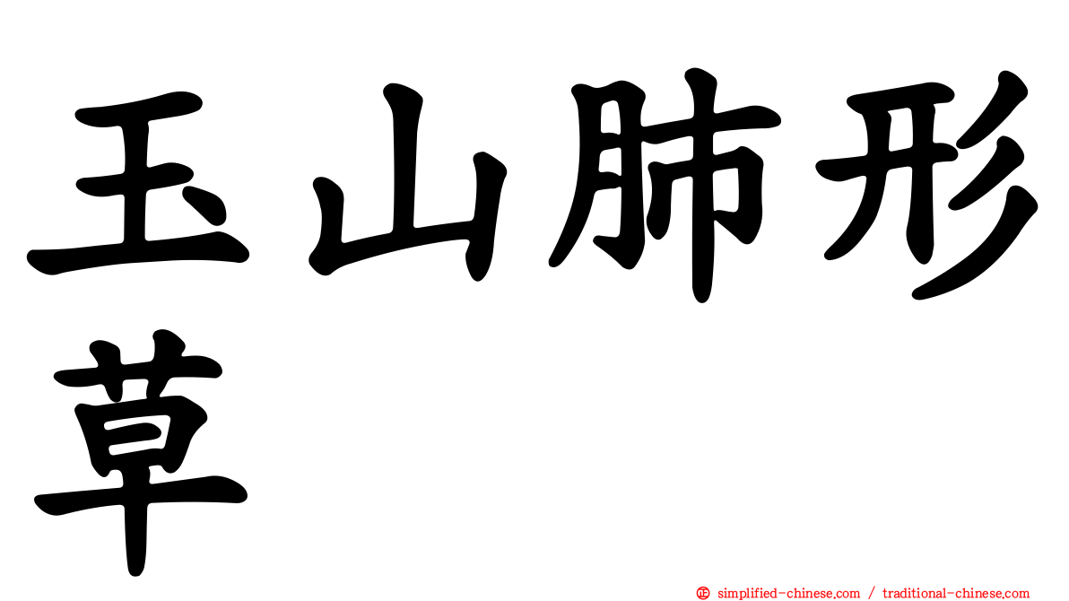玉山肺形草