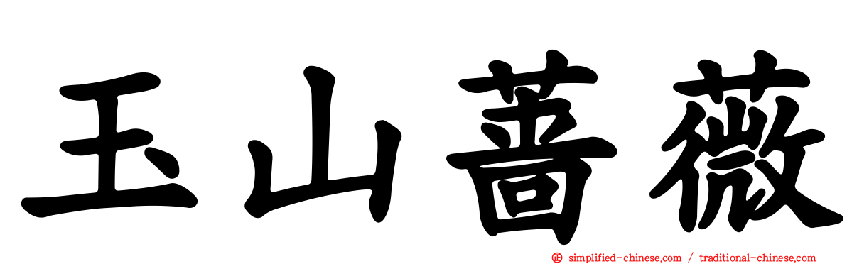 玉山蔷薇