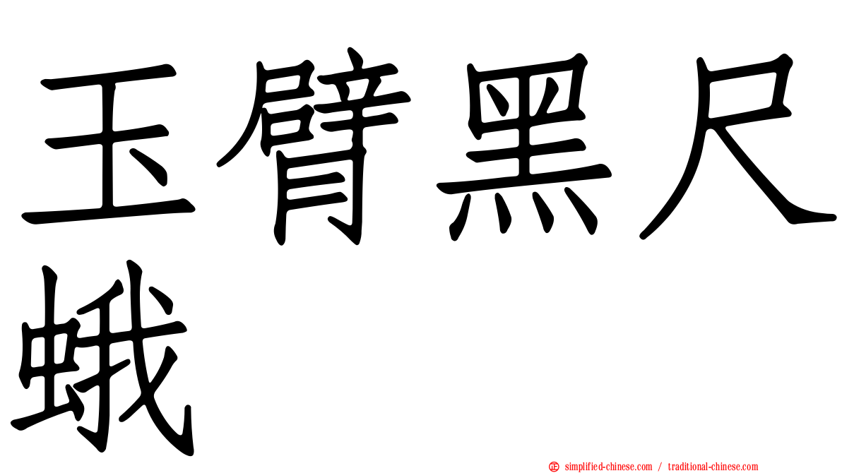玉臂黑尺蛾