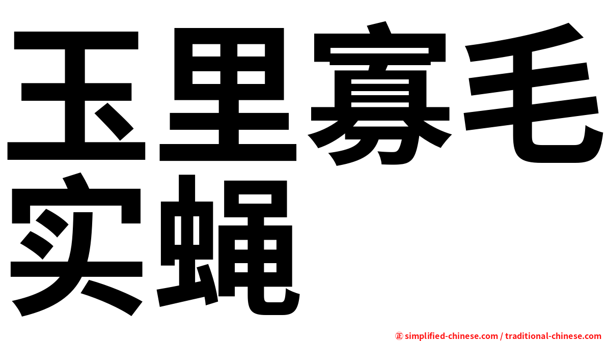 玉里寡毛实蝇