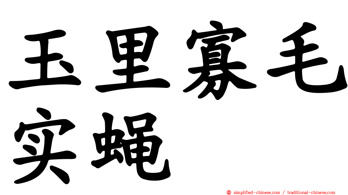 玉里寡毛实蝇