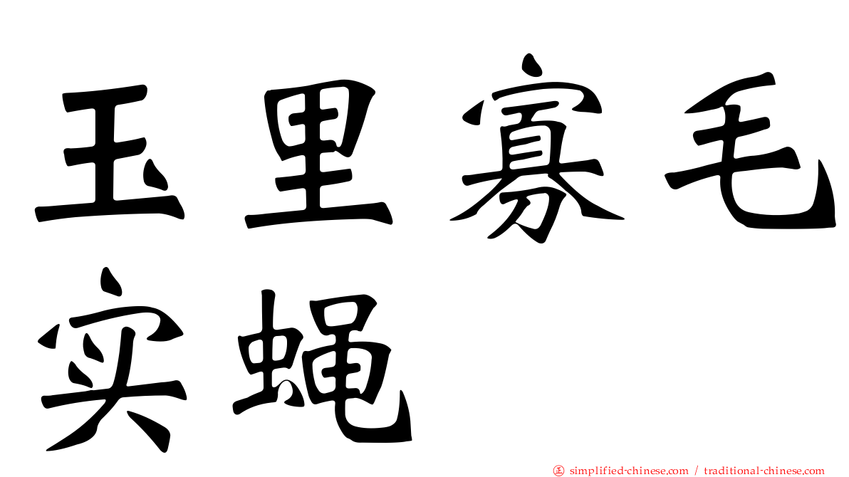 玉里寡毛实蝇