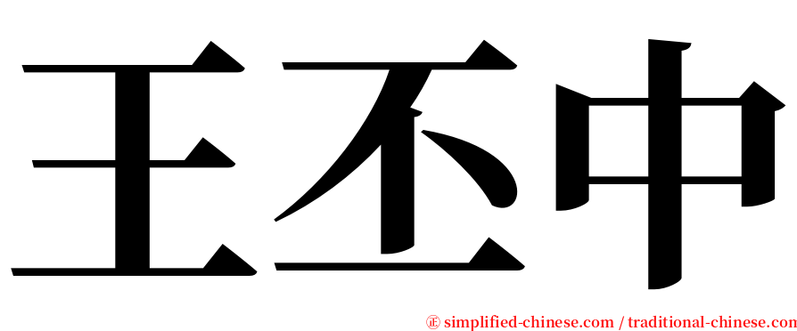 王丕中 serif font