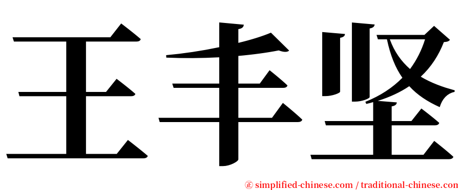 王丰坚 serif font
