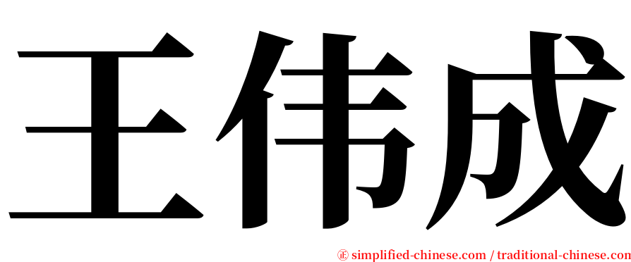 王伟成 serif font