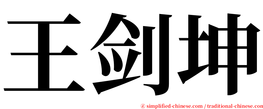 王剑坤 serif font