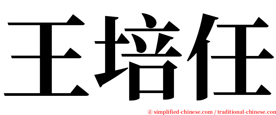 王培任 serif font