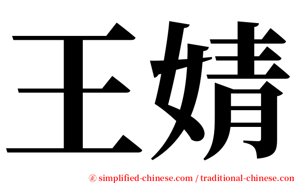 王婧 serif font