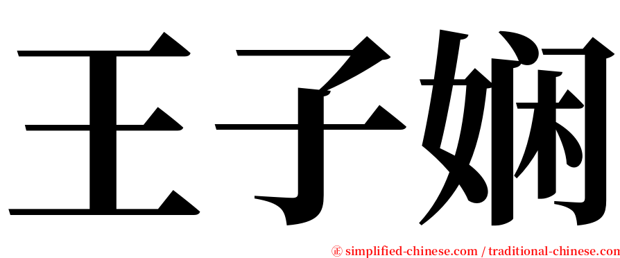 王子娴 serif font