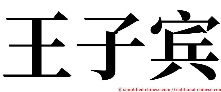 王子宾 serif font