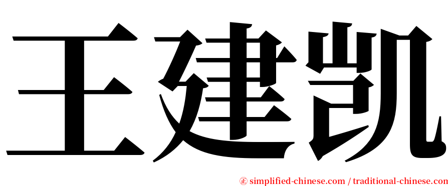 王建凯 serif font