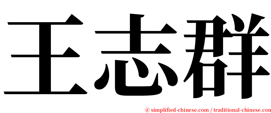 王志群 serif font