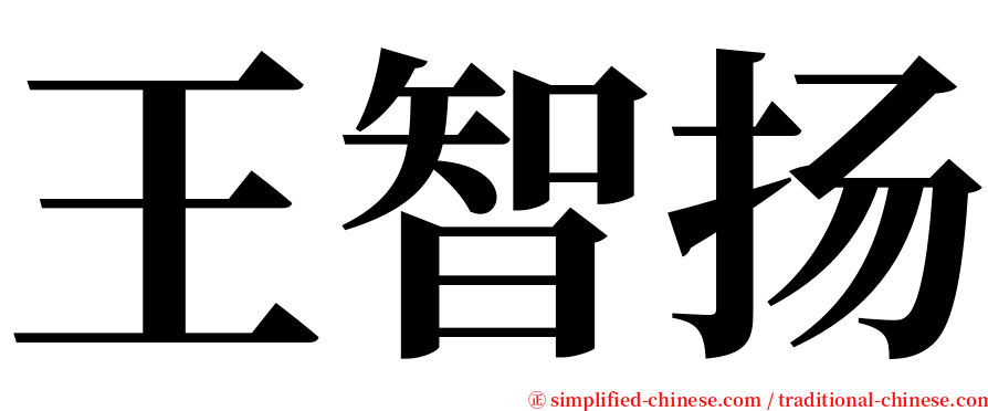 王智扬 serif font