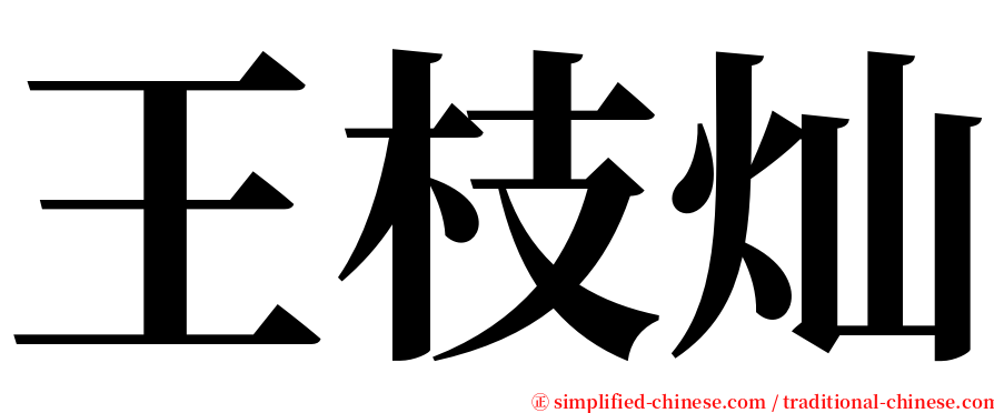 王枝灿 serif font