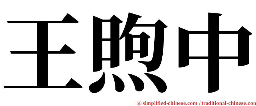 王煦中 serif font