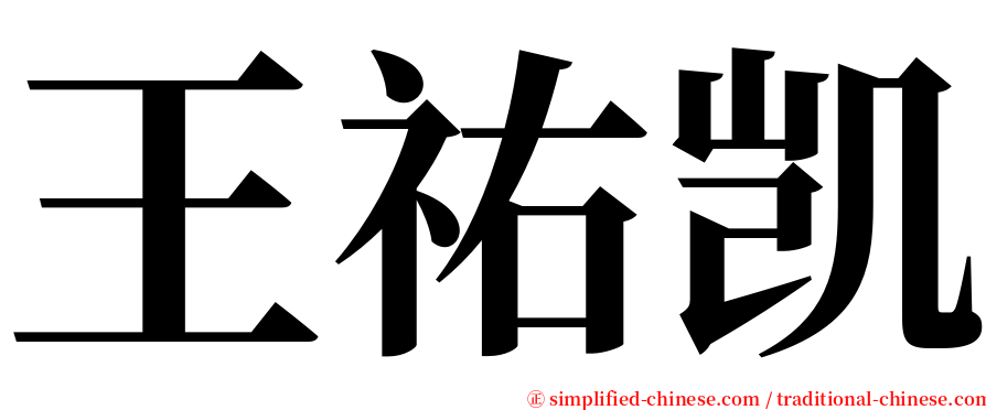 王祐凯 serif font