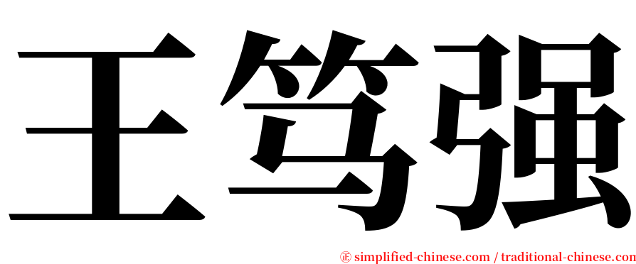 王笃强 serif font