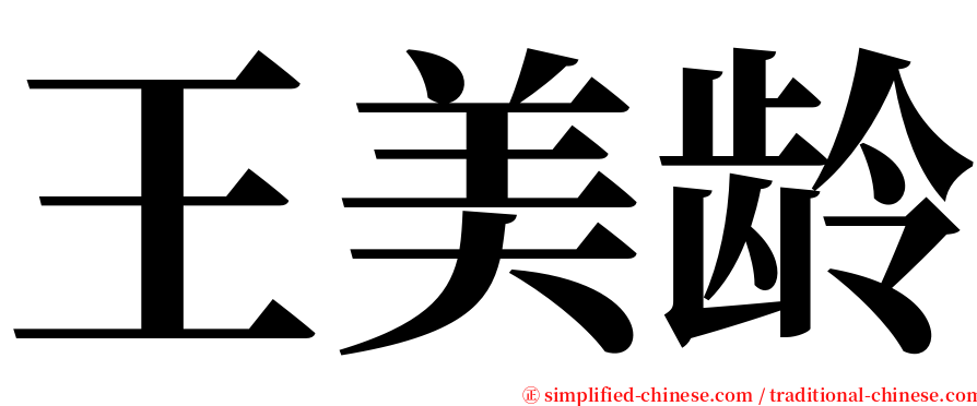 王美龄 serif font
