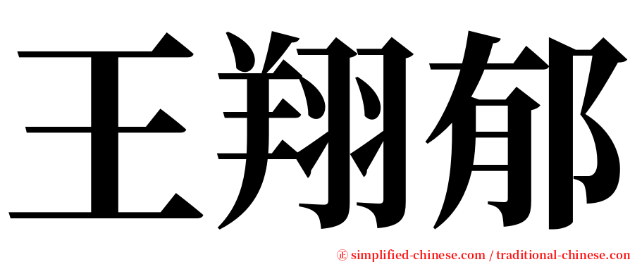 王翔郁 serif font
