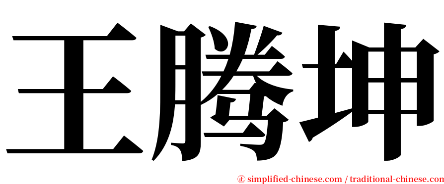 王腾坤 serif font