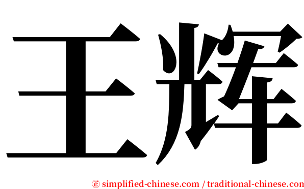 王辉 serif font