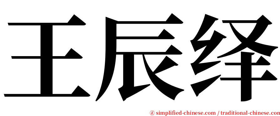 王辰绎 serif font
