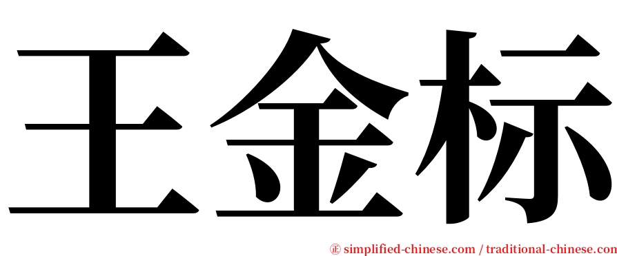 王金标 serif font