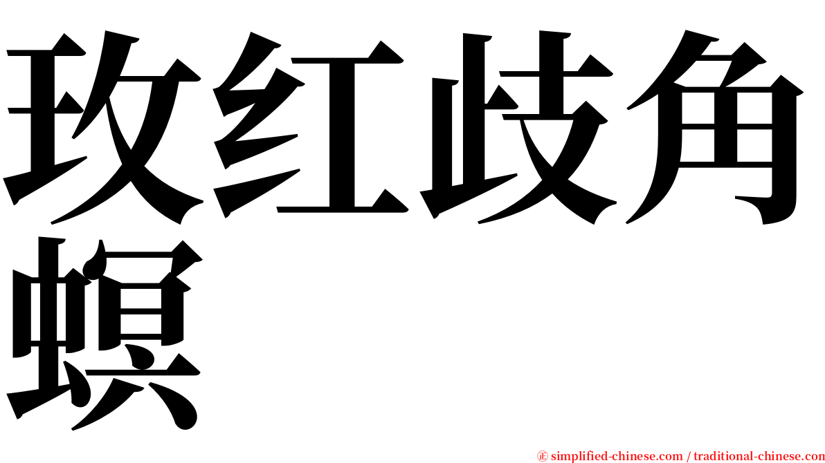 玫红歧角螟 serif font