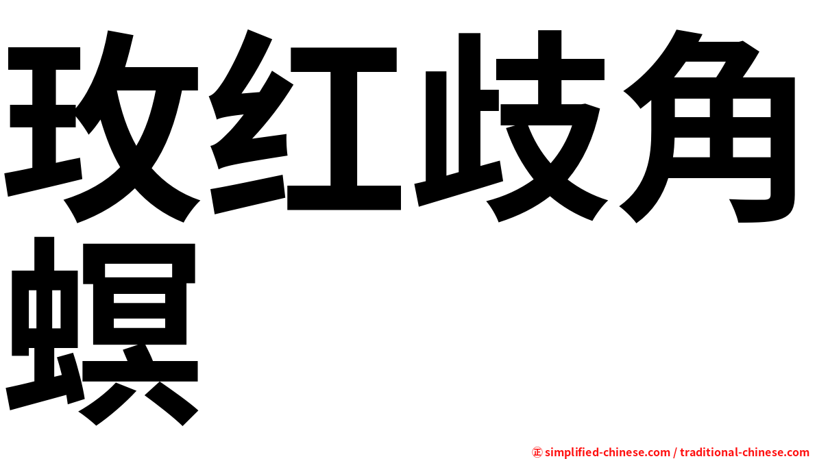 玫红歧角螟