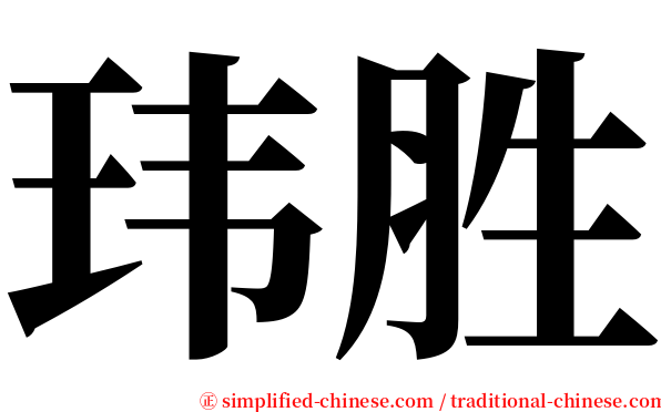 玮胜 serif font