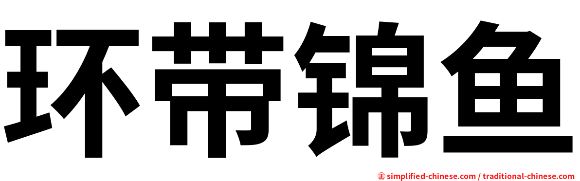 环带锦鱼