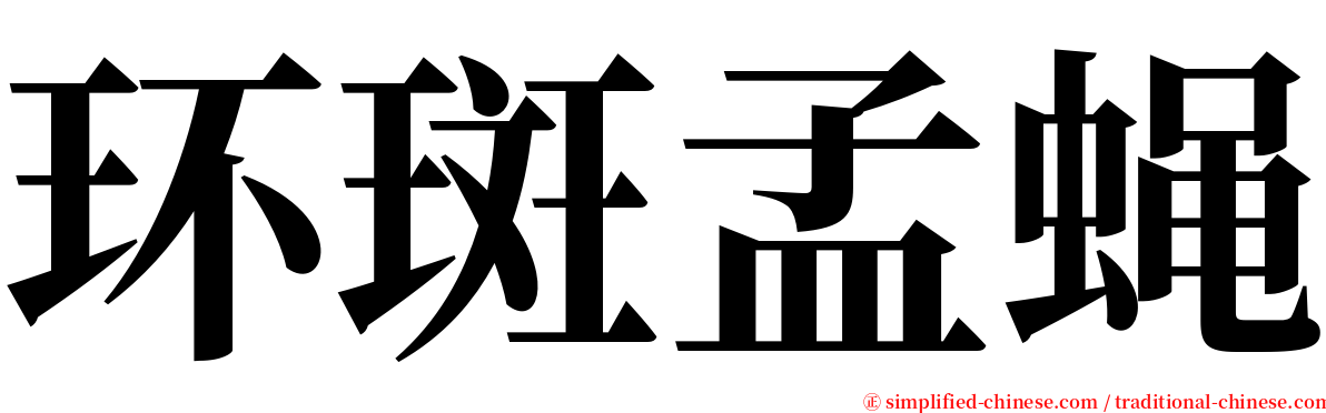 环斑孟蝇 serif font