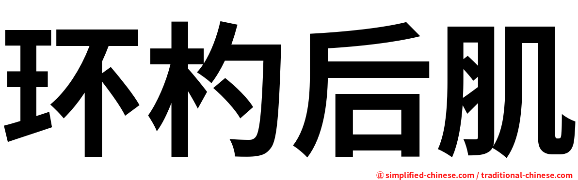 环杓后肌