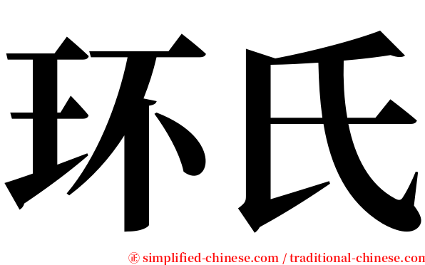 环氏 serif font