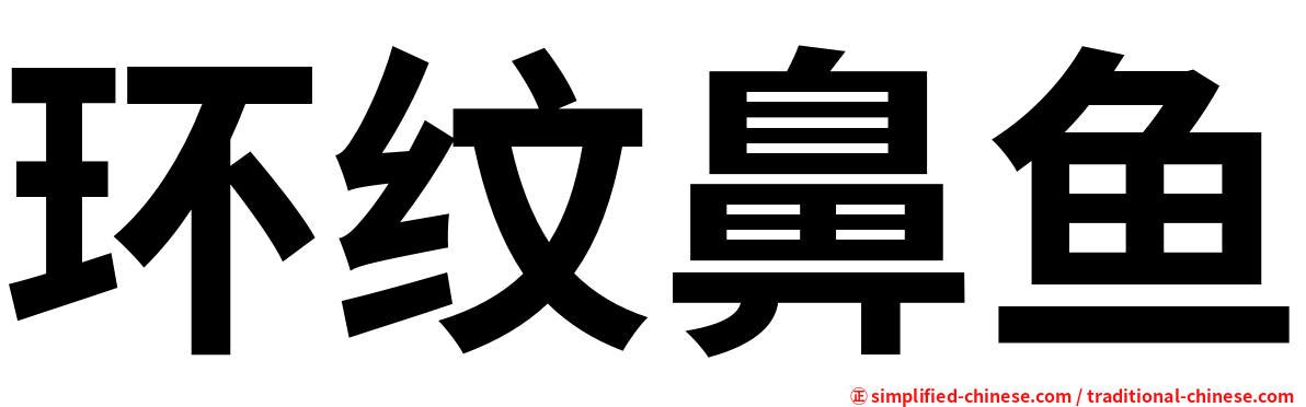环纹鼻鱼