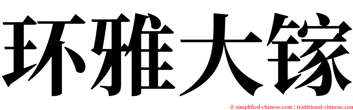 环雅大镓 serif font