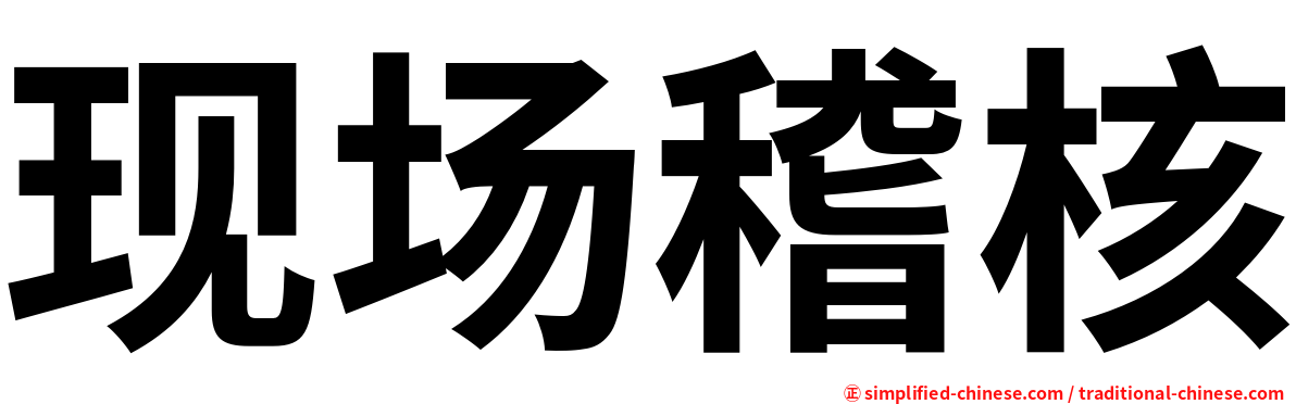 现场稽核