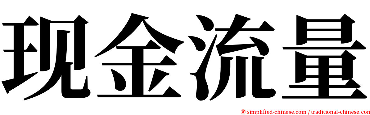 现金流量 serif font
