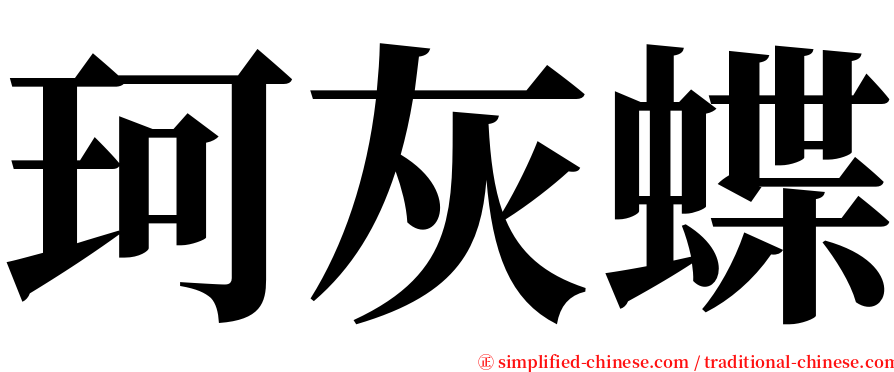 珂灰蝶 serif font