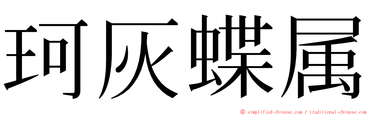 珂灰蝶属 ming font