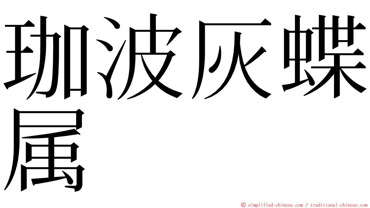 珈波灰蝶属 ming font