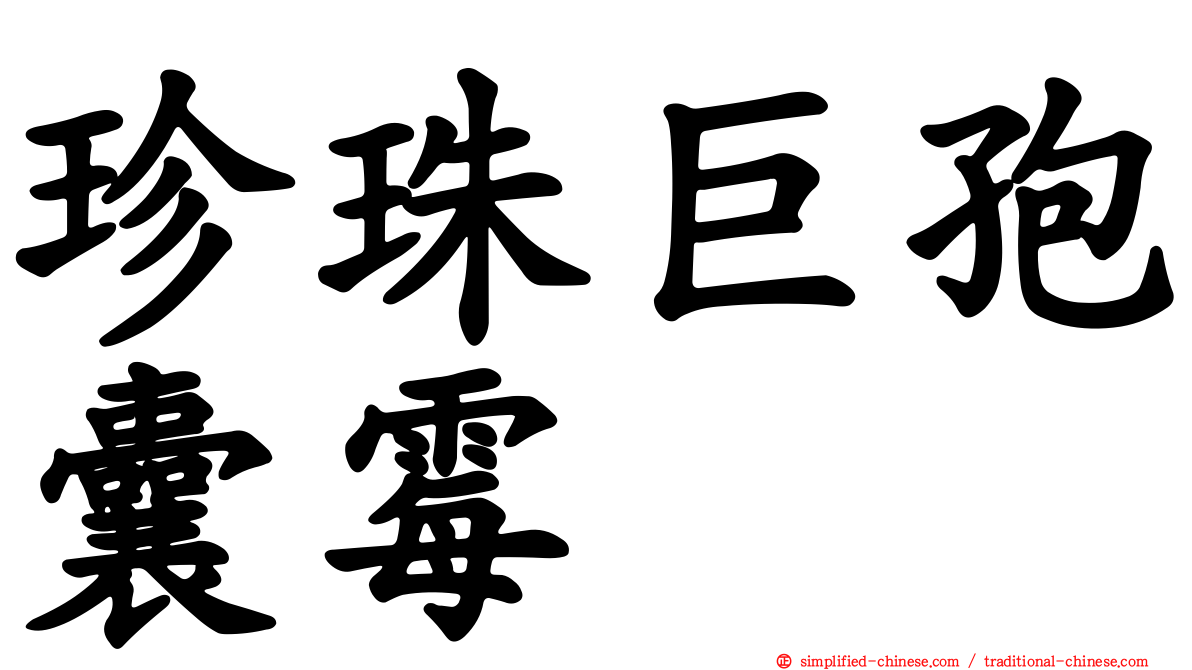 珍珠巨孢囊霉