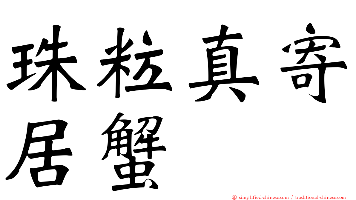 珠粒真寄居蟹