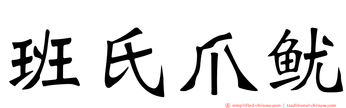 班氏爪鱿