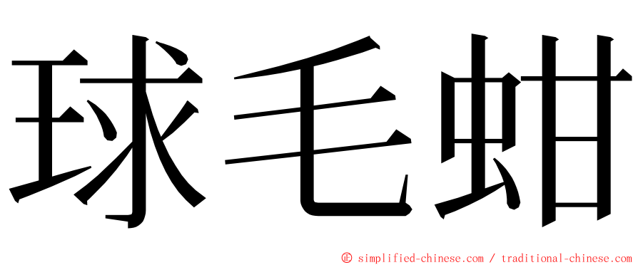 球毛蚶 ming font