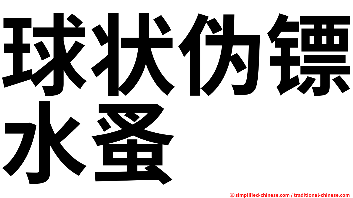 球状伪镖水蚤