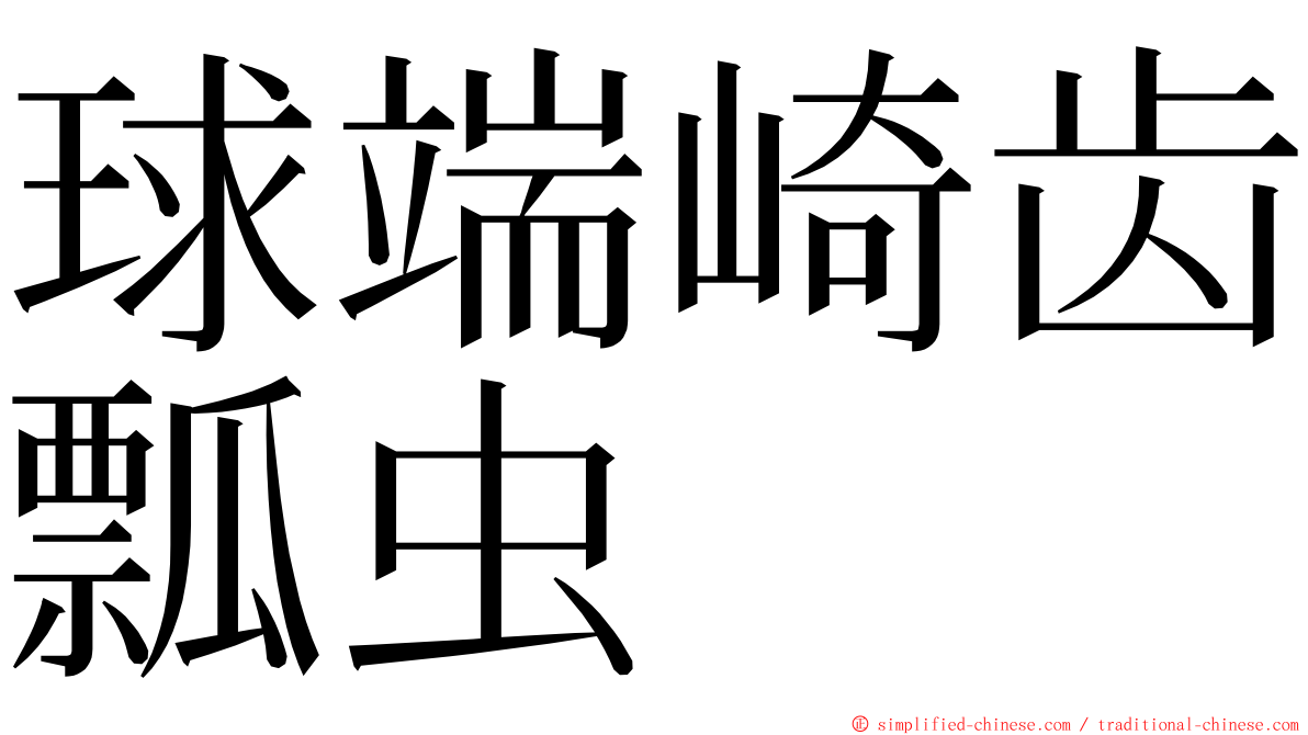球端崎齿瓢虫 ming font