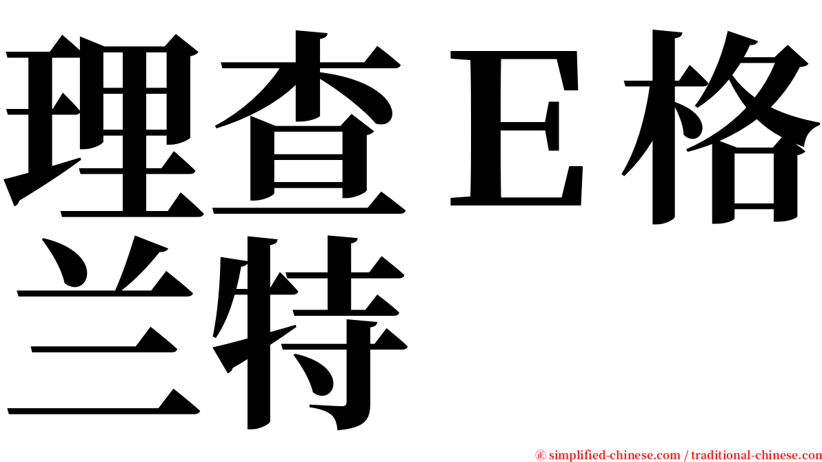 理查Ｅ格兰特 serif font
