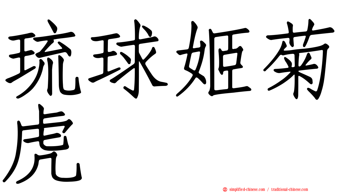 琉球姬菊虎